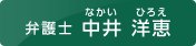 弁護士　中井 洋恵（なかい ひろえ）